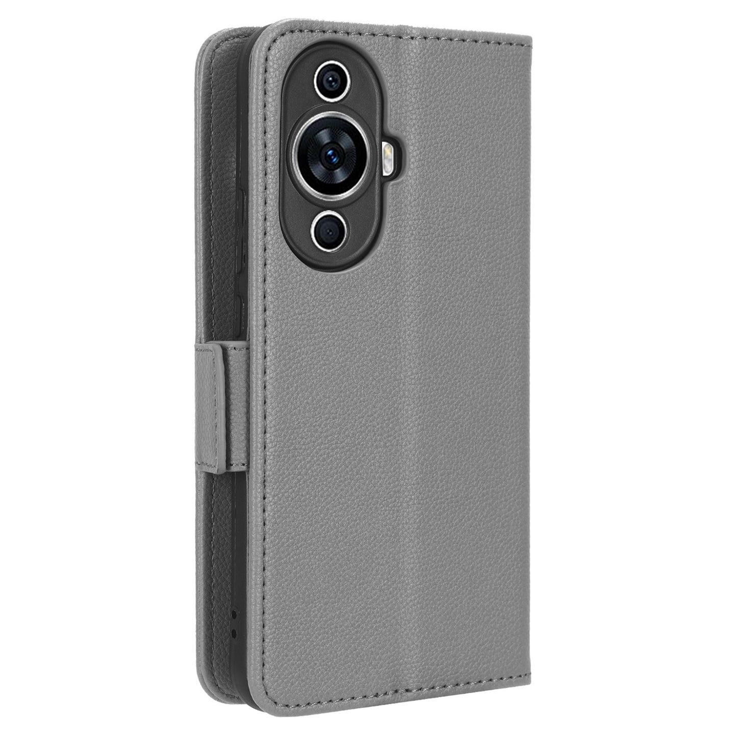 For Huawei nova 11 PU Leather Wallet Case Litchi Texture Stand Phone Cover with Strap