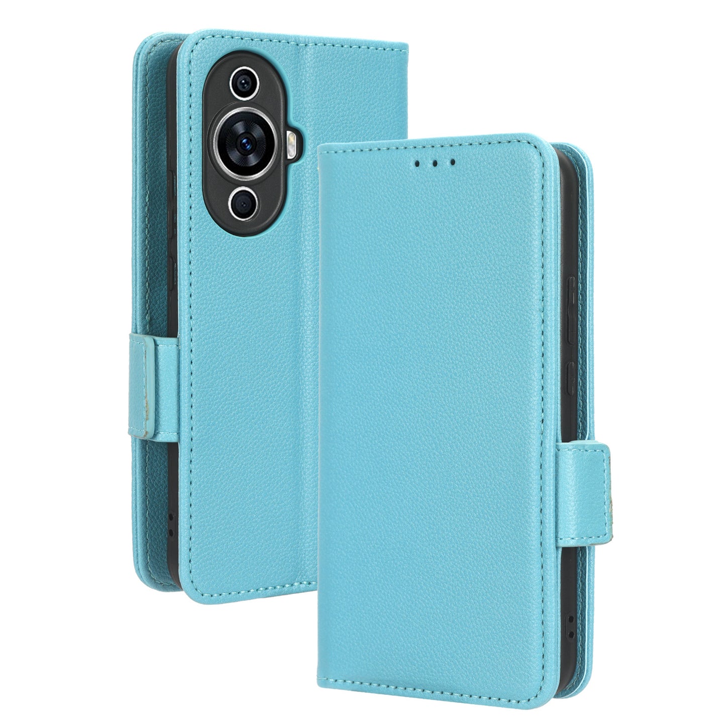 For Huawei nova 11 PU Leather Wallet Case Litchi Texture Stand Phone Cover with Strap