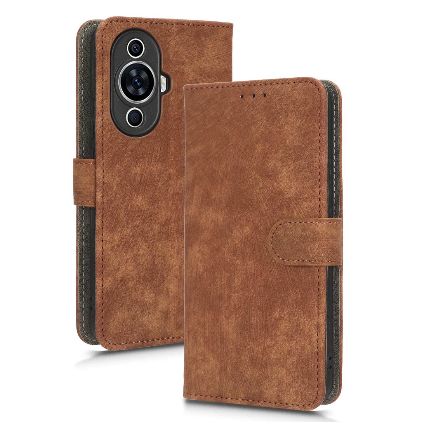 RFID Blocking Phone Leather Case for Huawei nova 11 , Cell Phone Wallet Stand Cover with Strap