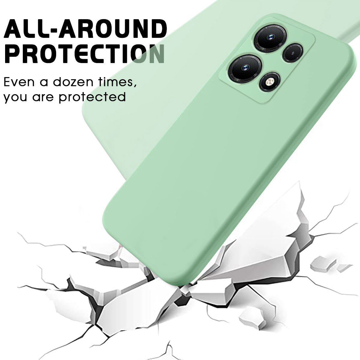 For Infinix Note 30i 4G Liquid Silicone Flexible Phone Case Soft Lining Protective Cover