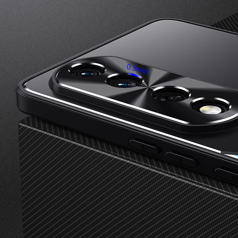 For Honor 90 TPU + Aluminium Alloy Phone Case Anti-drop Kickstand Cell Phone Back Cover