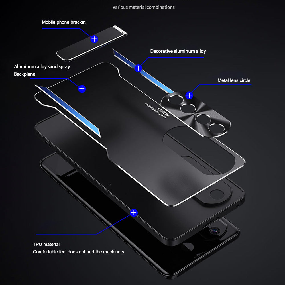 For Honor 90 Pro Cell Phone Case Anti-Scratch Aluminium Alloy + TPU Shockproof Smartphone Cover