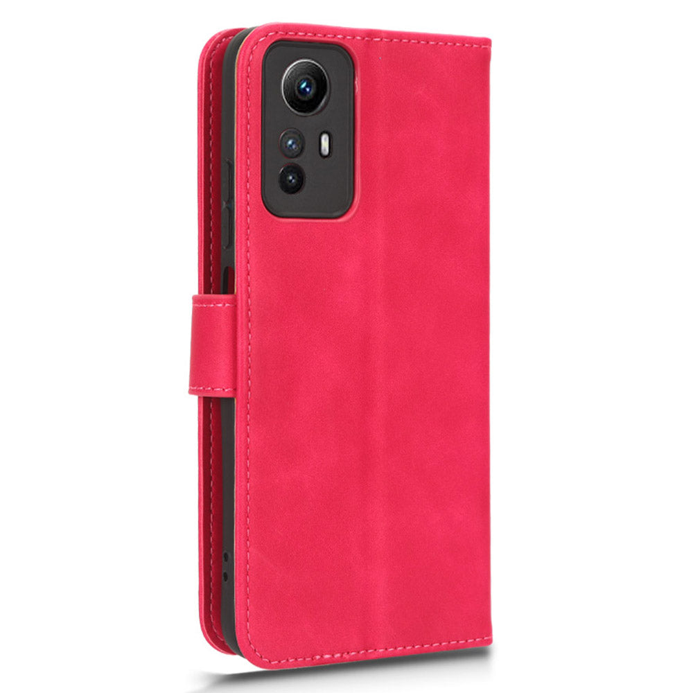 For Xiaomi Redmi Note 12S 4G PU Leather Wallet Flip Cover Skin-touch Stand Phone Case
