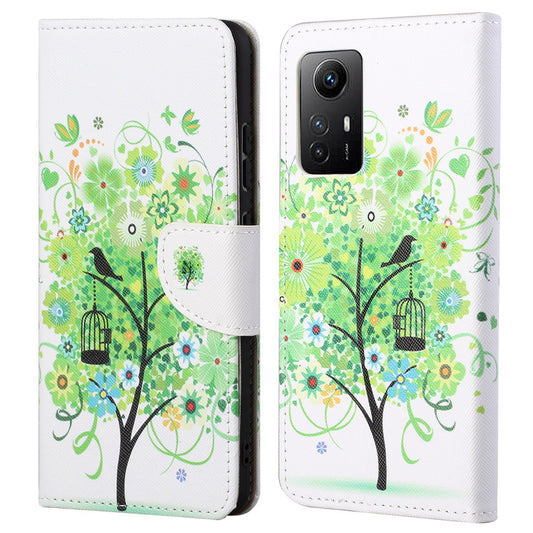 For Xiaomi Redmi Note 12S 4G Pattern Printing Leather Cellphone Case Wallet Stand Phone Cover