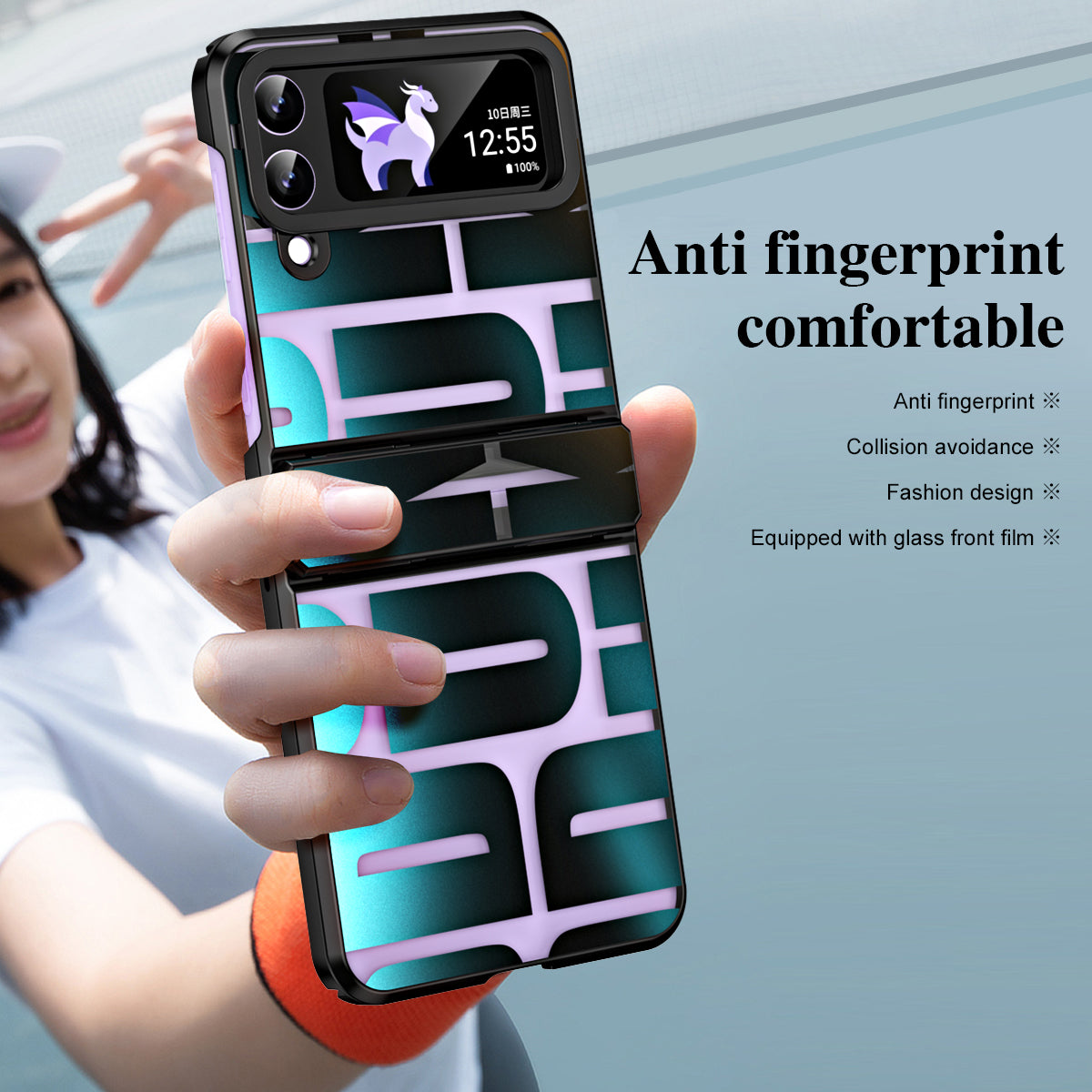 For Samsung Galaxy Z Flip3 5G Hinde Protection Hard PC Cover Anti-scratch Electroplating Phone Case