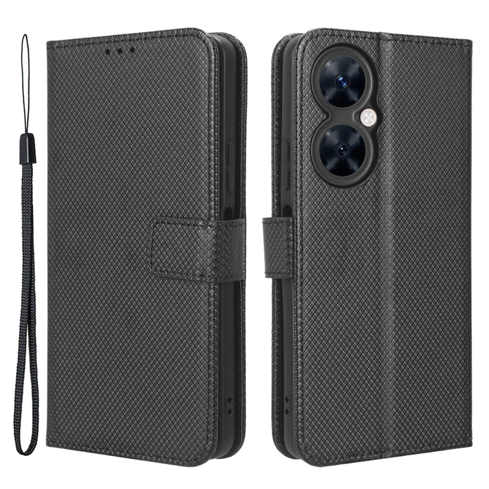For Huawei Maimang 20 / Nova 11i / Enjoy 60 Pro PU Leather Wallet Case Diamond Texture Phone Stand Cover