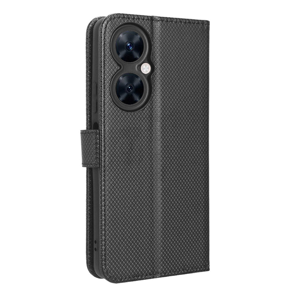 For Huawei Maimang 20 / Nova 11i / Enjoy 60 Pro PU Leather Wallet Case Diamond Texture Phone Stand Cover