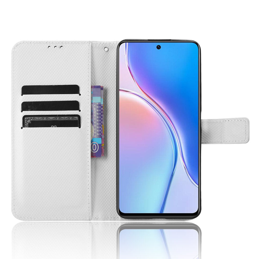 For Huawei Maimang 20 / Nova 11i / Enjoy 60 Pro PU Leather Wallet Case Diamond Texture Phone Stand Cover