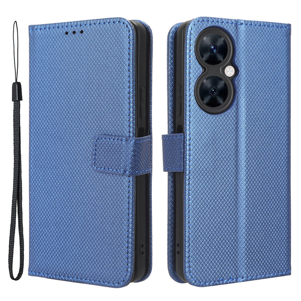 For Huawei Maimang 20 / Nova 11i / Enjoy 60 Pro PU Leather Wallet Case Diamond Texture Phone Stand Cover