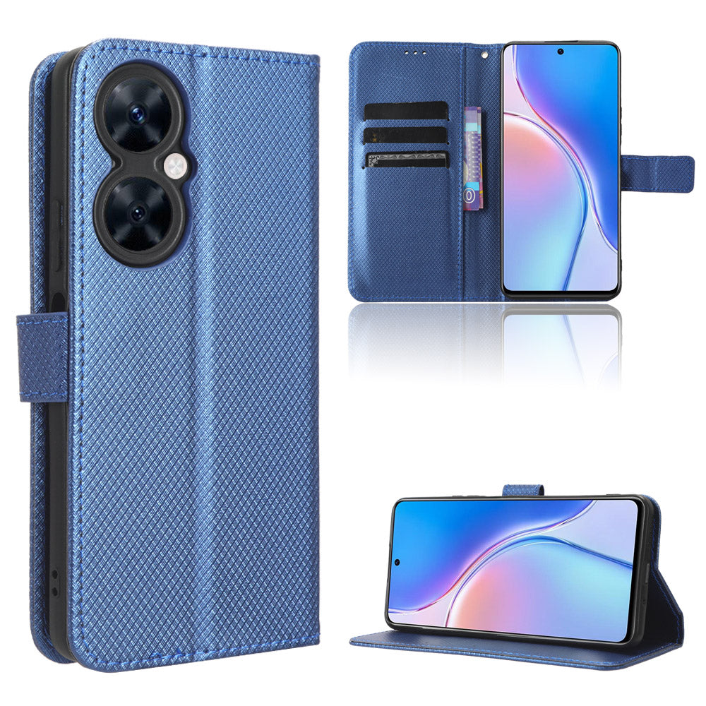For Huawei Maimang 20 / Nova 11i / Enjoy 60 Pro PU Leather Wallet Case Diamond Texture Phone Stand Cover