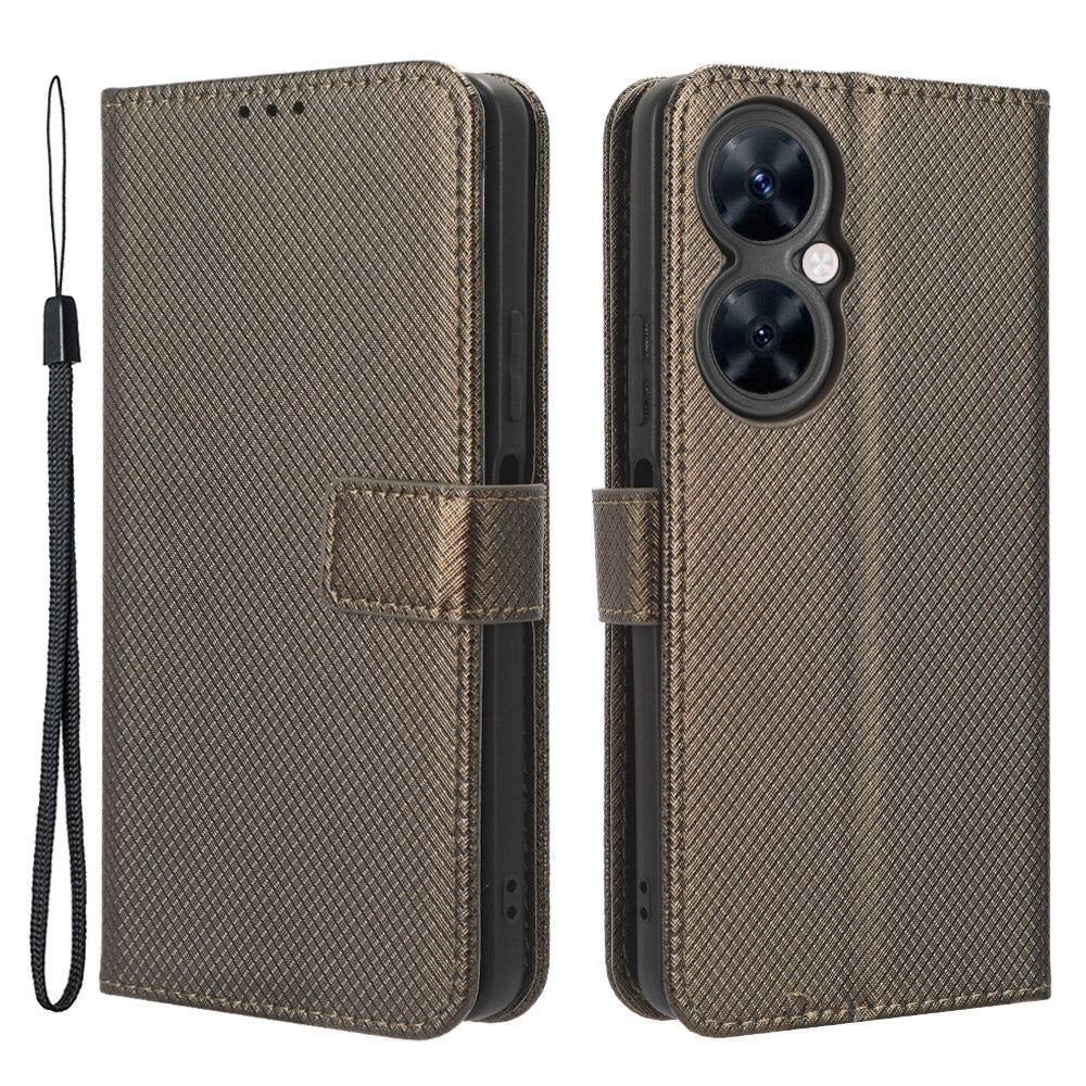 For Huawei Maimang 20 / Nova 11i / Enjoy 60 Pro PU Leather Wallet Case Diamond Texture Phone Stand Cover
