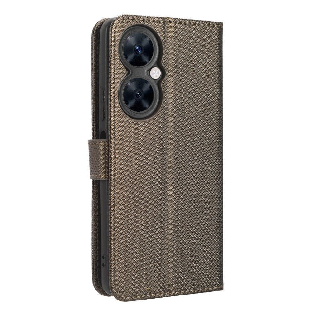For Huawei Maimang 20 / Nova 11i / Enjoy 60 Pro PU Leather Wallet Case Diamond Texture Phone Stand Cover
