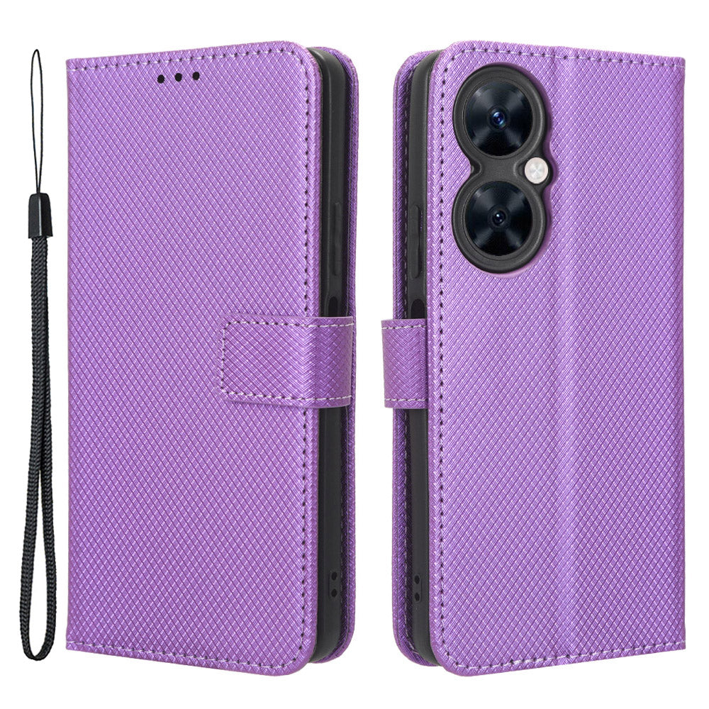 For Huawei Maimang 20 / Nova 11i / Enjoy 60 Pro PU Leather Wallet Case Diamond Texture Phone Stand Cover