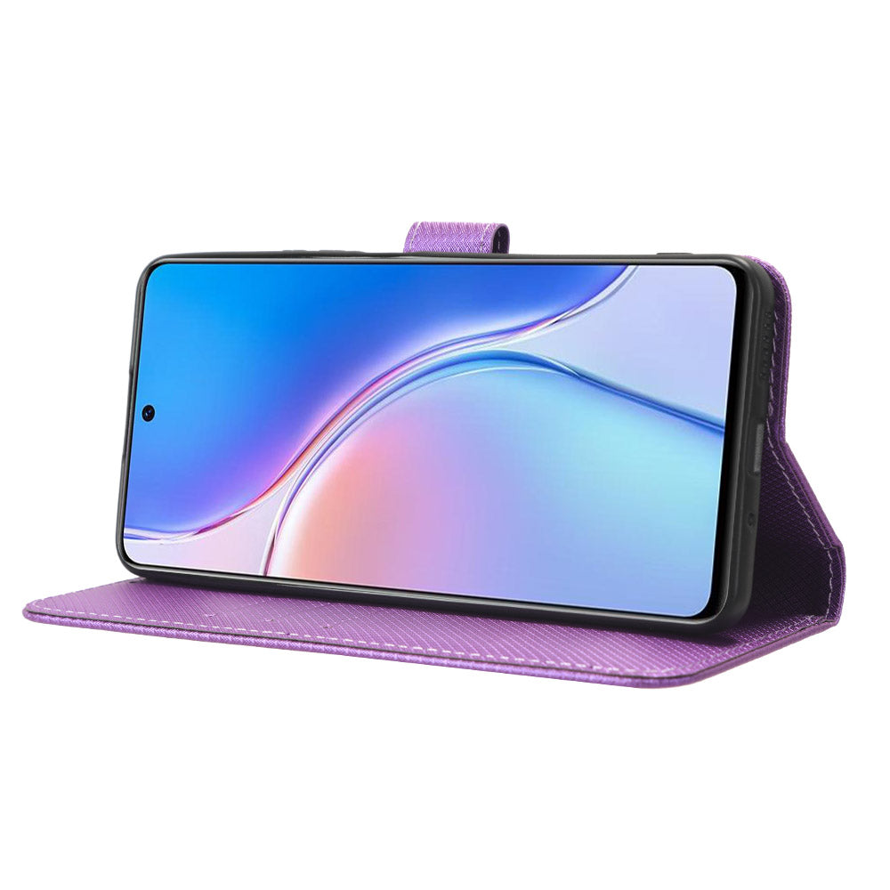 For Huawei Maimang 20 / Nova 11i / Enjoy 60 Pro PU Leather Wallet Case Diamond Texture Phone Stand Cover