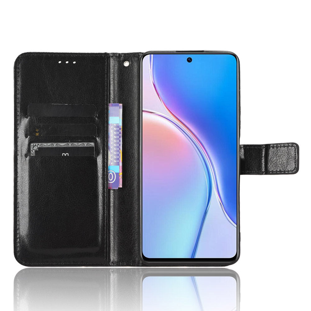 For Huawei Maimang 20 / Nova 11i / Enjoy 60 Pro PU Leather Wallet Case Crazy Horse Texture Phone Cover with Stand