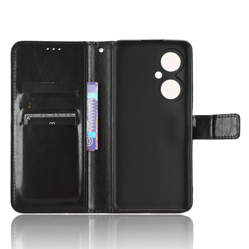 For Huawei Maimang 20 / Nova 11i / Enjoy 60 Pro PU Leather Wallet Case Crazy Horse Texture Phone Cover with Stand