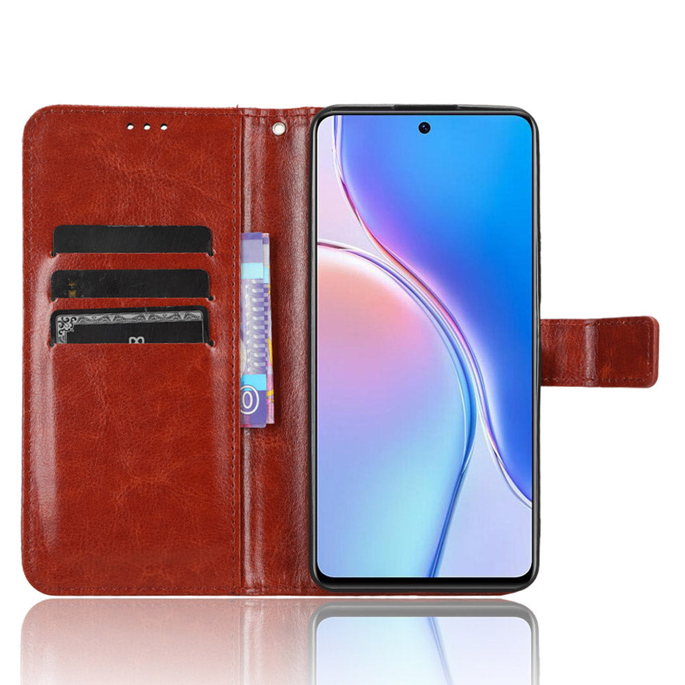 For Huawei Maimang 20 / Nova 11i / Enjoy 60 Pro PU Leather Wallet Case Crazy Horse Texture Phone Cover with Stand