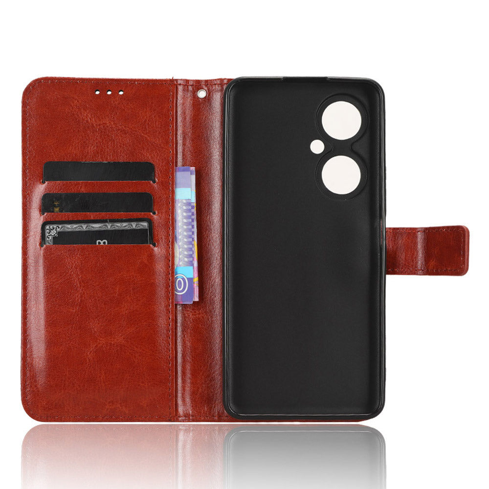 For Huawei Maimang 20 / Nova 11i / Enjoy 60 Pro PU Leather Wallet Case Crazy Horse Texture Phone Cover with Stand