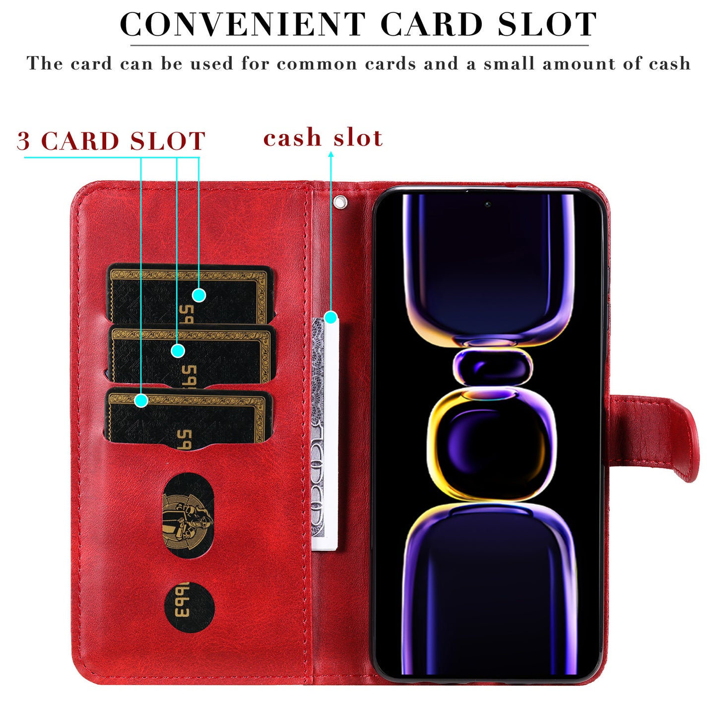 For Xiaomi Redmi K60 Pro 5G / K60 5G / Poco F5 Pro 5G Phone Case Stand Shell Calf Texture Zipper Pocket Wallet Cover