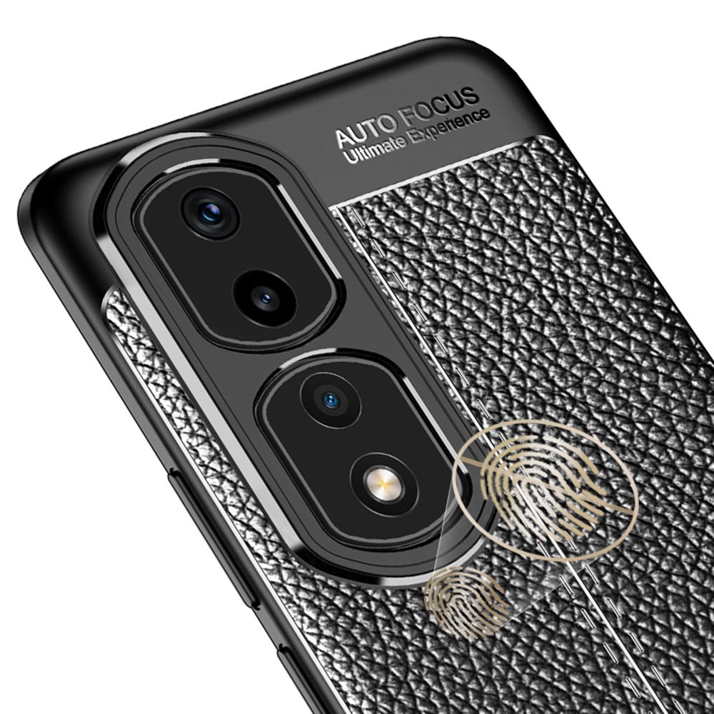 For Honor 90 Pro Litchi Texture Phone TPU Case Drop-proof Phone Cover