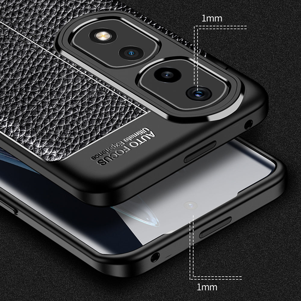 For Honor 90 Pro Litchi Texture Phone TPU Case Drop-proof Phone Cover