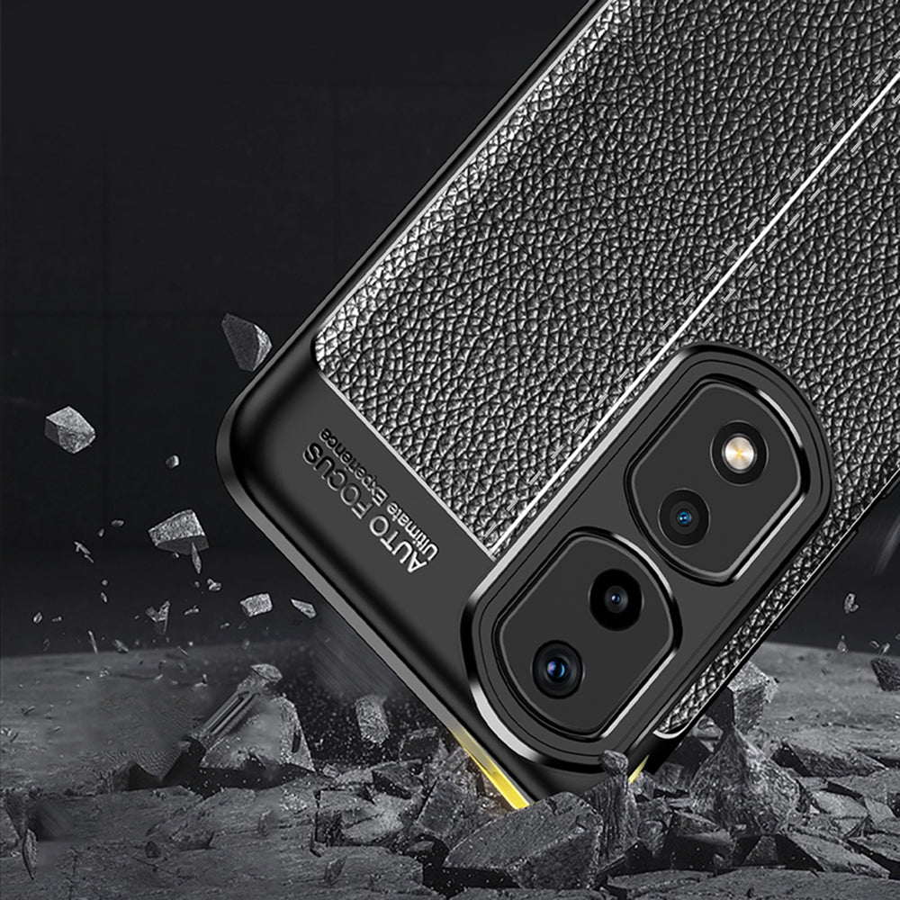 For Honor 90 Pro Litchi Texture Phone TPU Case Drop-proof Phone Cover