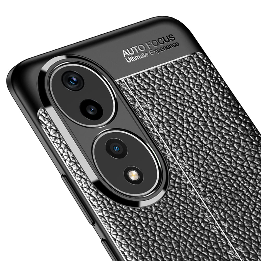 For Honor 90 Litchi Texture Smartphone Cover Anti-Scratch Soft TPU Cell Phone Case Shell