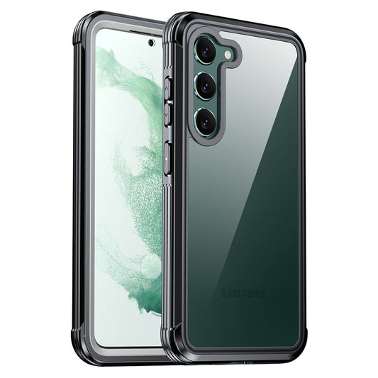 For Samsung Galaxy S23 PC + TPU Phone Case Full Protection Clear Phone Cover with PET Screen Protector