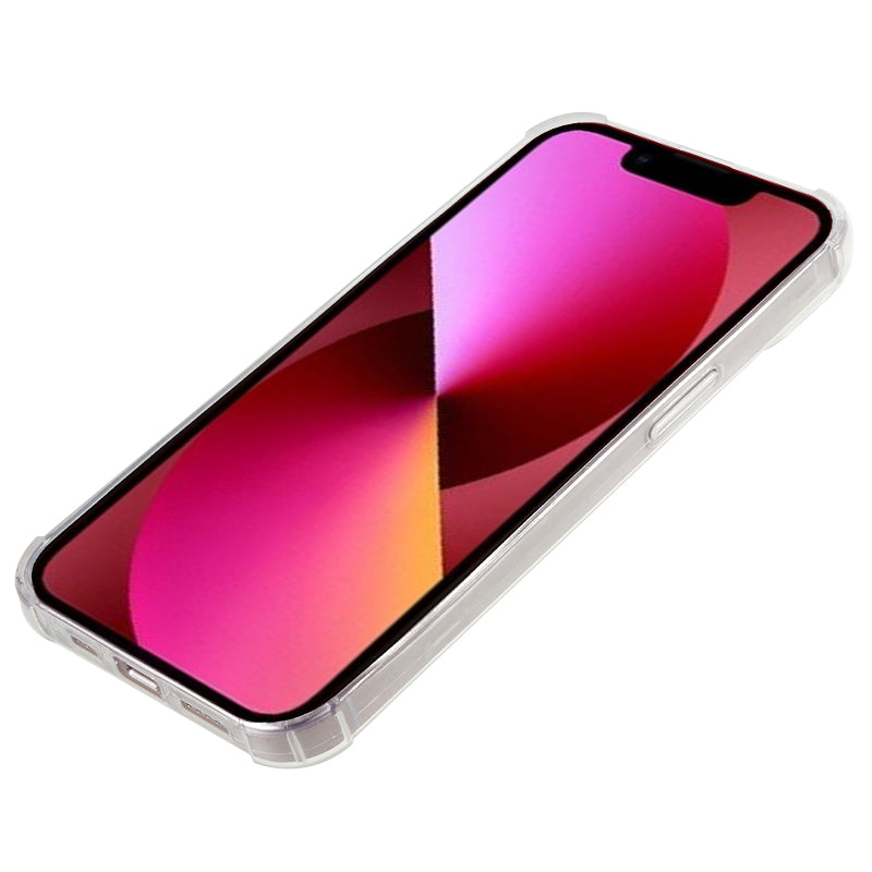 10Pcs For iPhone 13 mini TPU Case 0.8mm Watermark-free Reinforced Corners Ultra-thin Clear Phone Cover