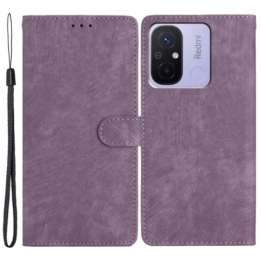 Wallet PU Leather Phone Cover for Xiaomi Redmi 12C 4G , Skin-touch Stand Phone Case