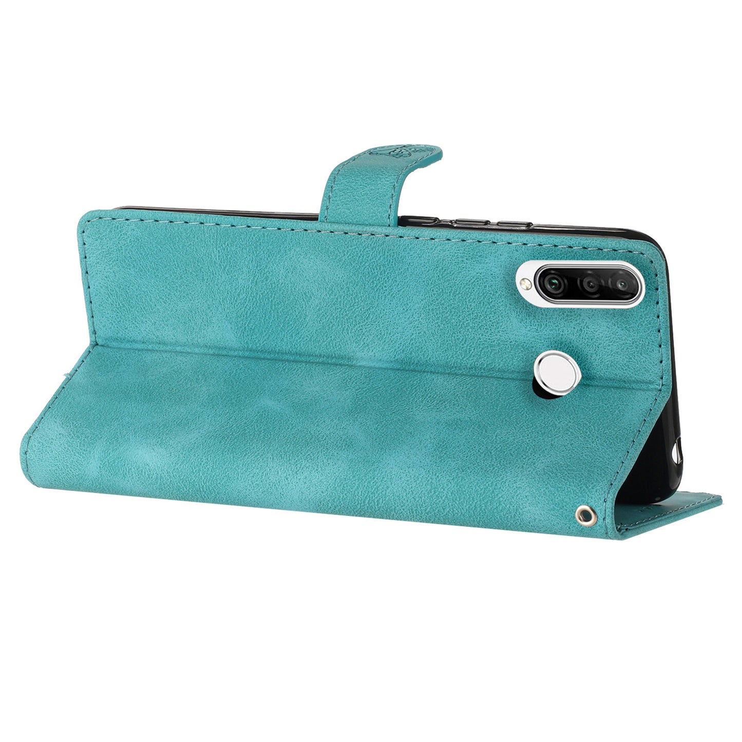 For Huawei P30 Lite / P30 Lite New Edition / nova 4e Phone Cover Imprinted Flower Wallet Stand Shockproof Leather Phone Case