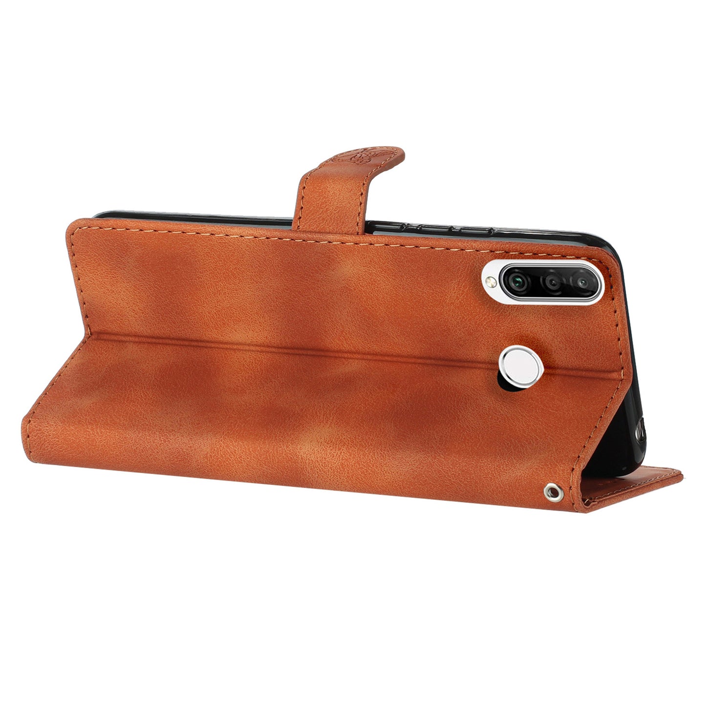For Huawei P30 Lite / P30 Lite New Edition / nova 4e Phone Cover Imprinted Flower Wallet Stand Shockproof Leather Phone Case