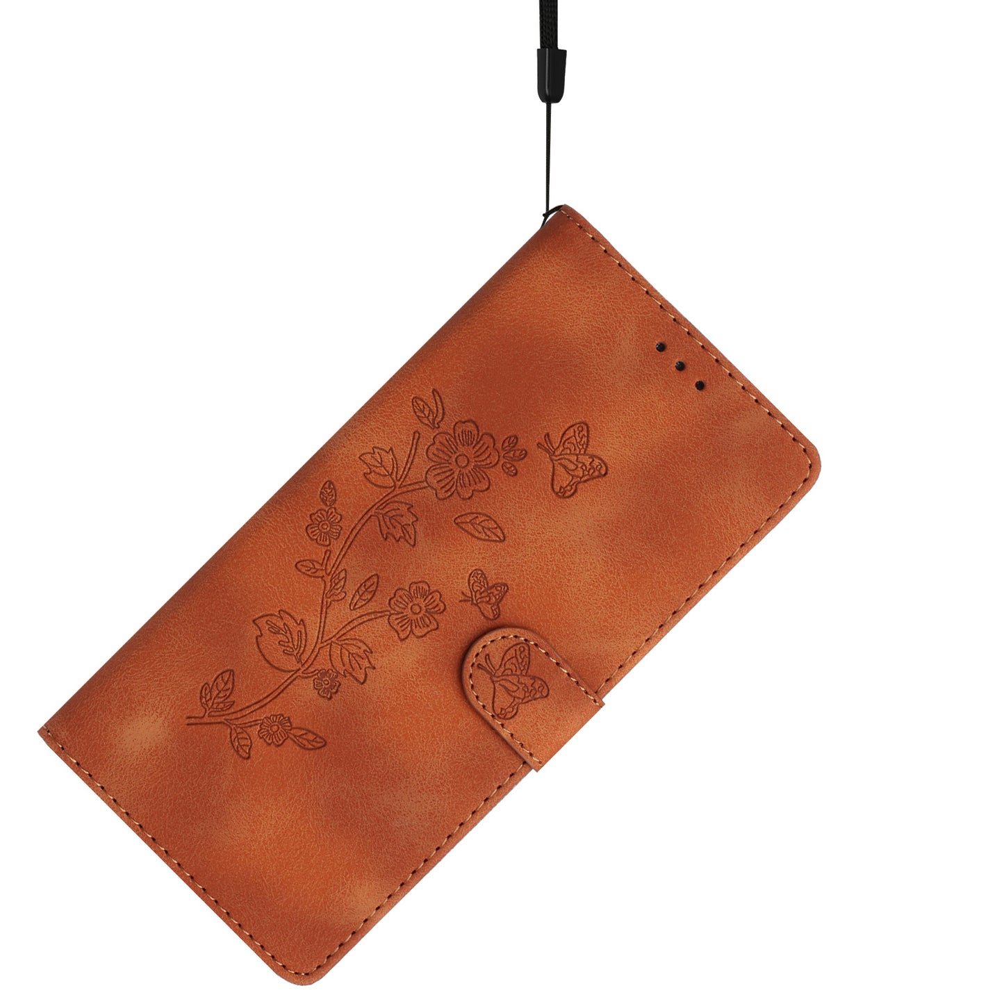 For Huawei P30 Lite / P30 Lite New Edition / nova 4e Phone Cover Imprinted Flower Wallet Stand Shockproof Leather Phone Case