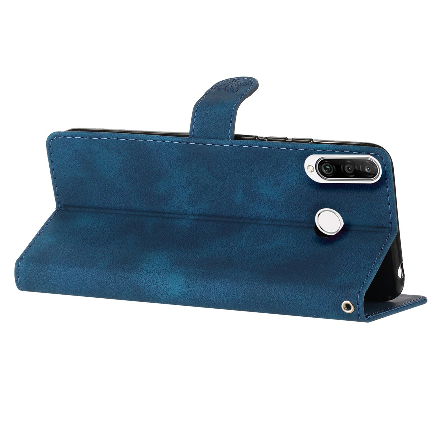 For Huawei P30 Lite / P30 Lite New Edition / nova 4e Phone Cover Imprinted Flower Wallet Stand Shockproof Leather Phone Case