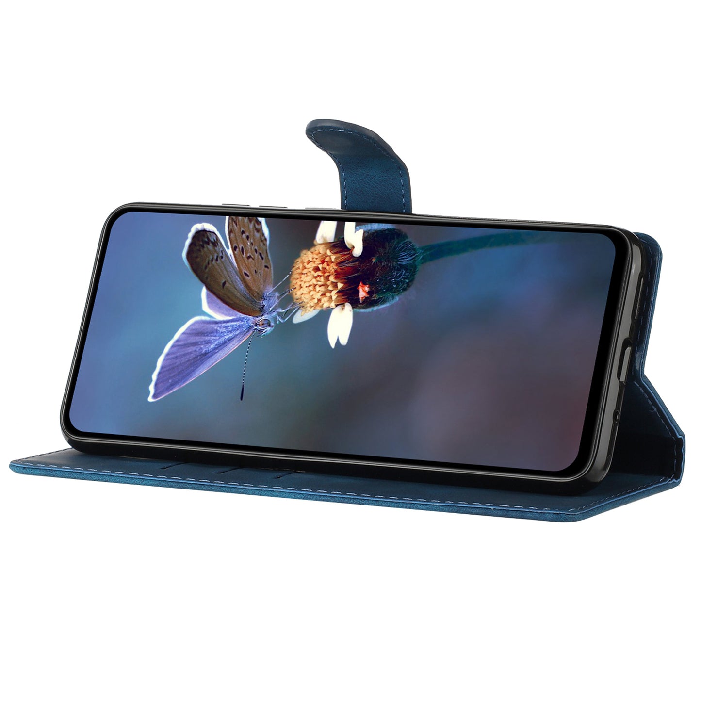 For Huawei P30 Lite / P30 Lite New Edition / nova 4e Phone Cover Imprinted Flower Wallet Stand Shockproof Leather Phone Case