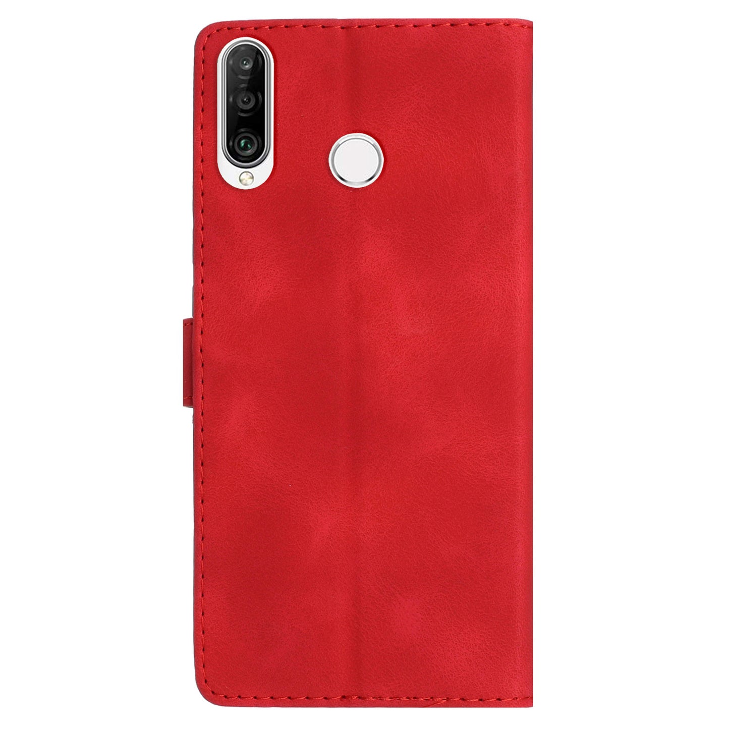 For Huawei P30 Lite / P30 Lite New Edition / nova 4e Phone Cover Imprinted Flower Wallet Stand Shockproof Leather Phone Case