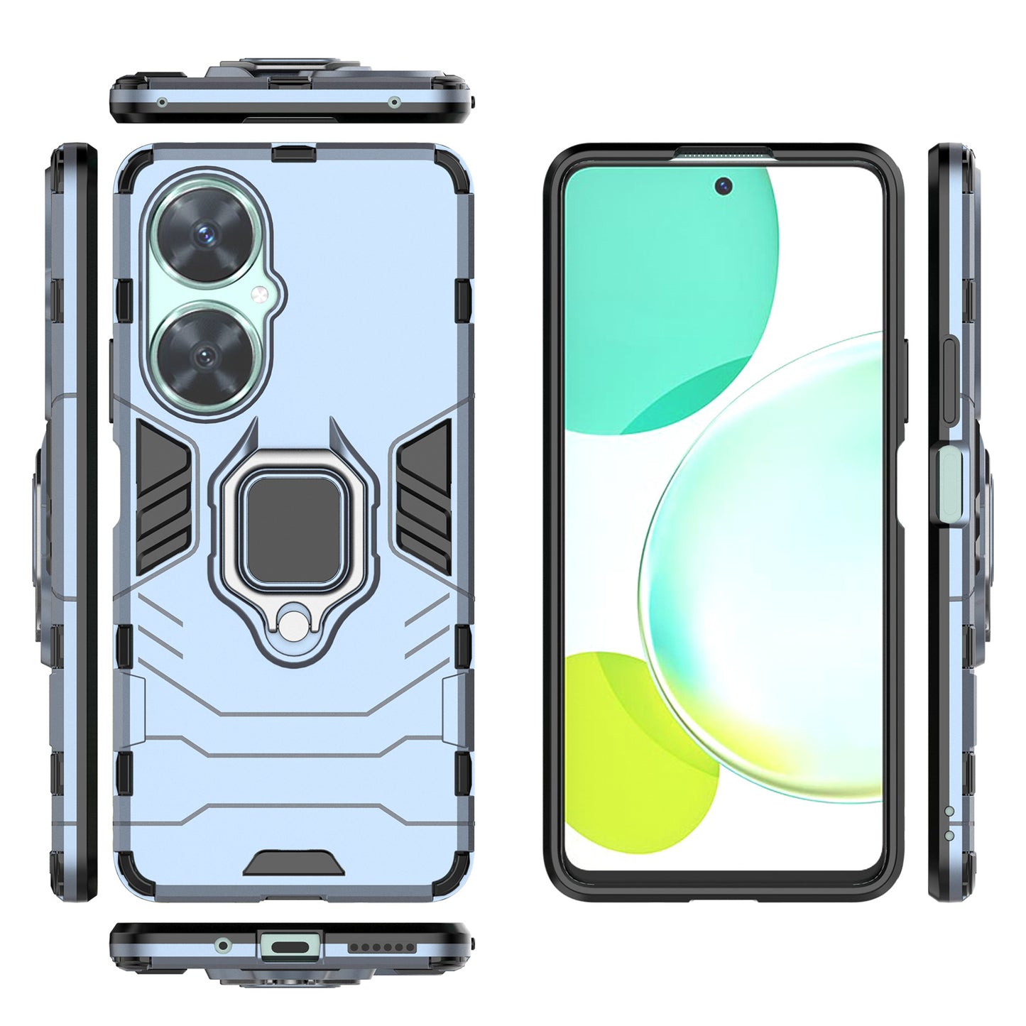 For Huawei Nova 11i Soft TPU Hard PC Phone Case Kickstand Shockproof Cover