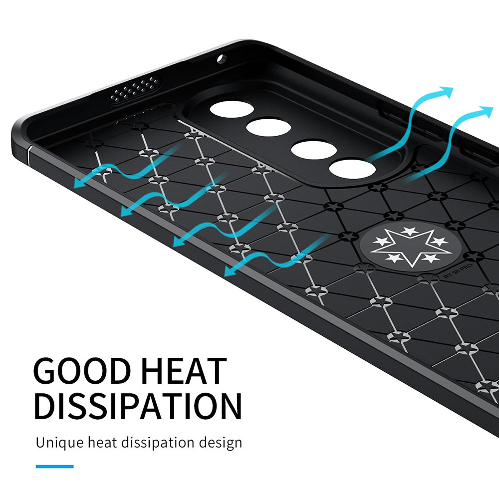 For Honor 90 Pro Kickstand Protective Cover TPU Phone Case Anti-drop Ring Holder Phone Shell