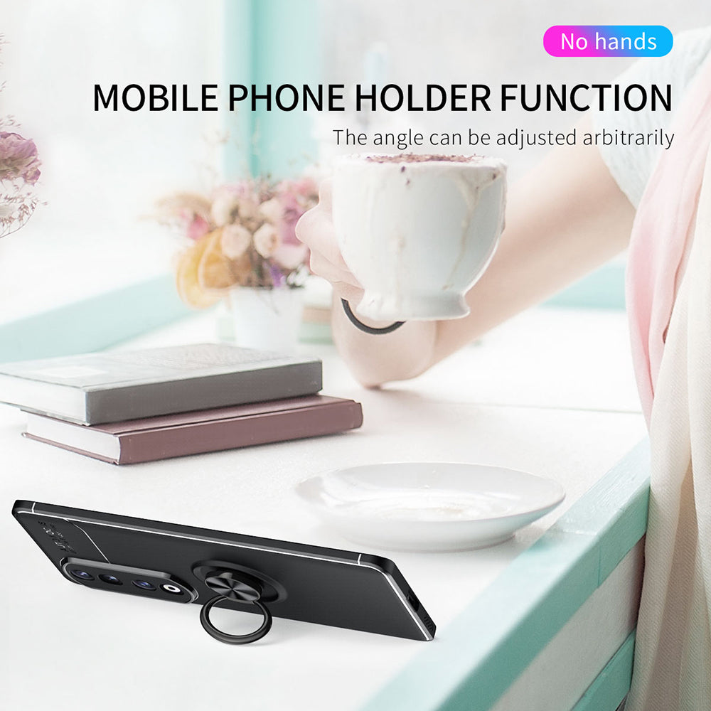 For Honor 90 Pro Kickstand Protective Cover TPU Phone Case Anti-drop Ring Holder Phone Shell