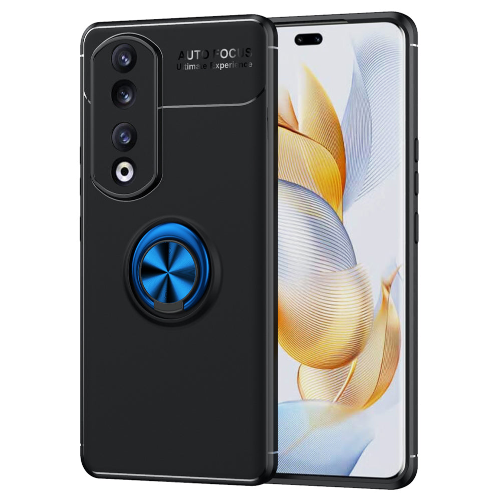 For Honor 90 Pro Kickstand Protective Cover TPU Phone Case Anti-drop Ring Holder Phone Shell