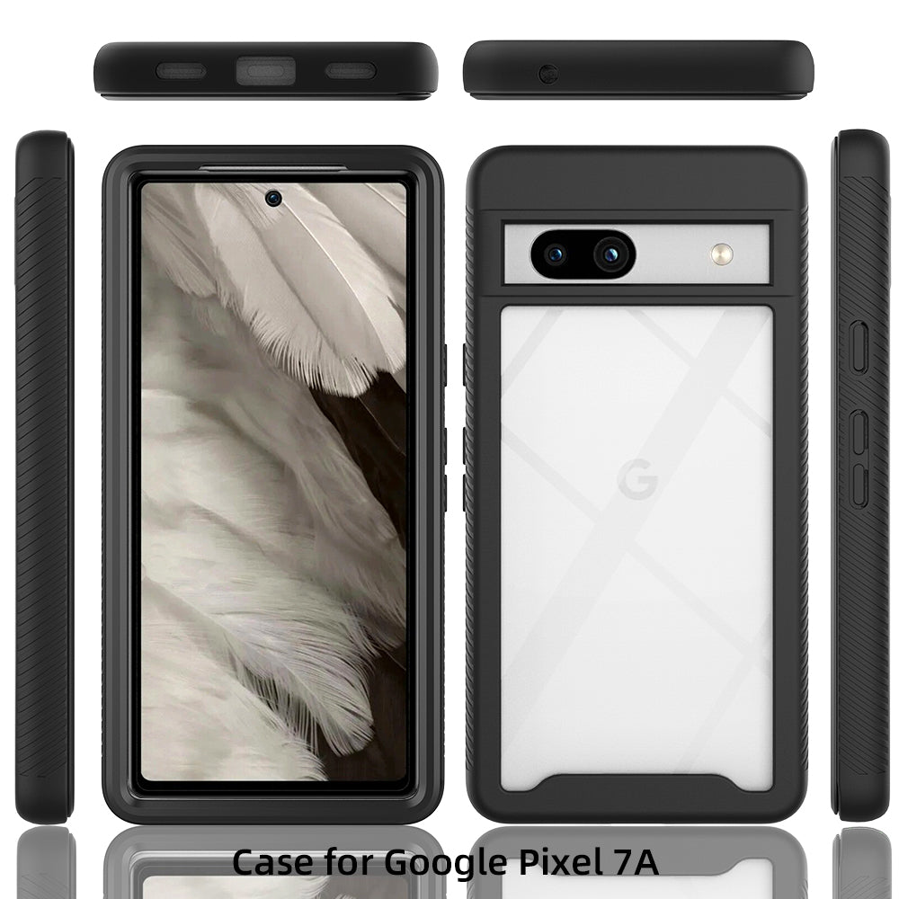 3-in-1 Phone Case for Google Pixel 7a Shockproof Detachable Phone Case with PET Screen Protector