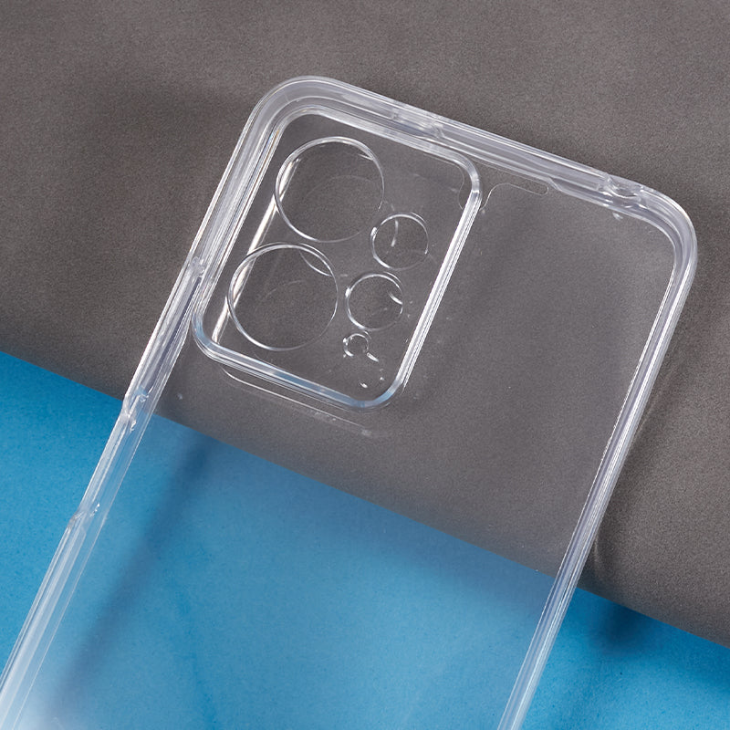 For Xiaomi Redmi Note 12 4G Anti-drop Phone Case TPU Frame + Acrylic Back + PET Front Cover Phone Protector