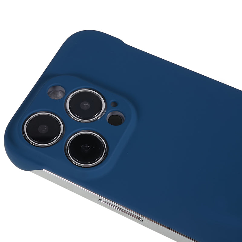 For iPhone 13 Pro Borderless Design Phone Case Rubberized Skin-Touch Hard PC Cover