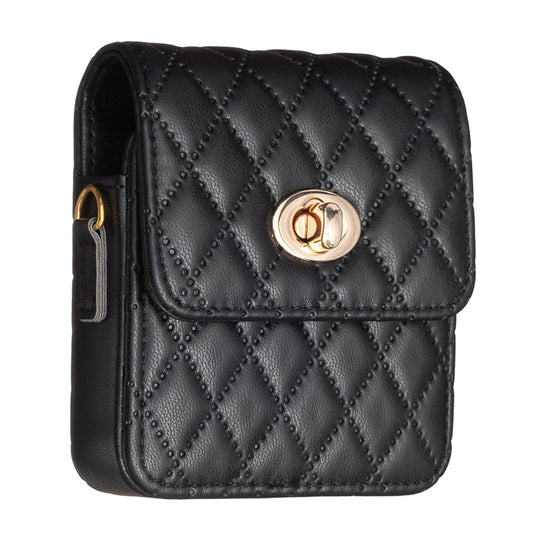 BFB03 PU Leather Mini Bag for Folding Cell Phones Card Wallet Coin Purse Pattern Imprinted Shoulder Pouch with Strap