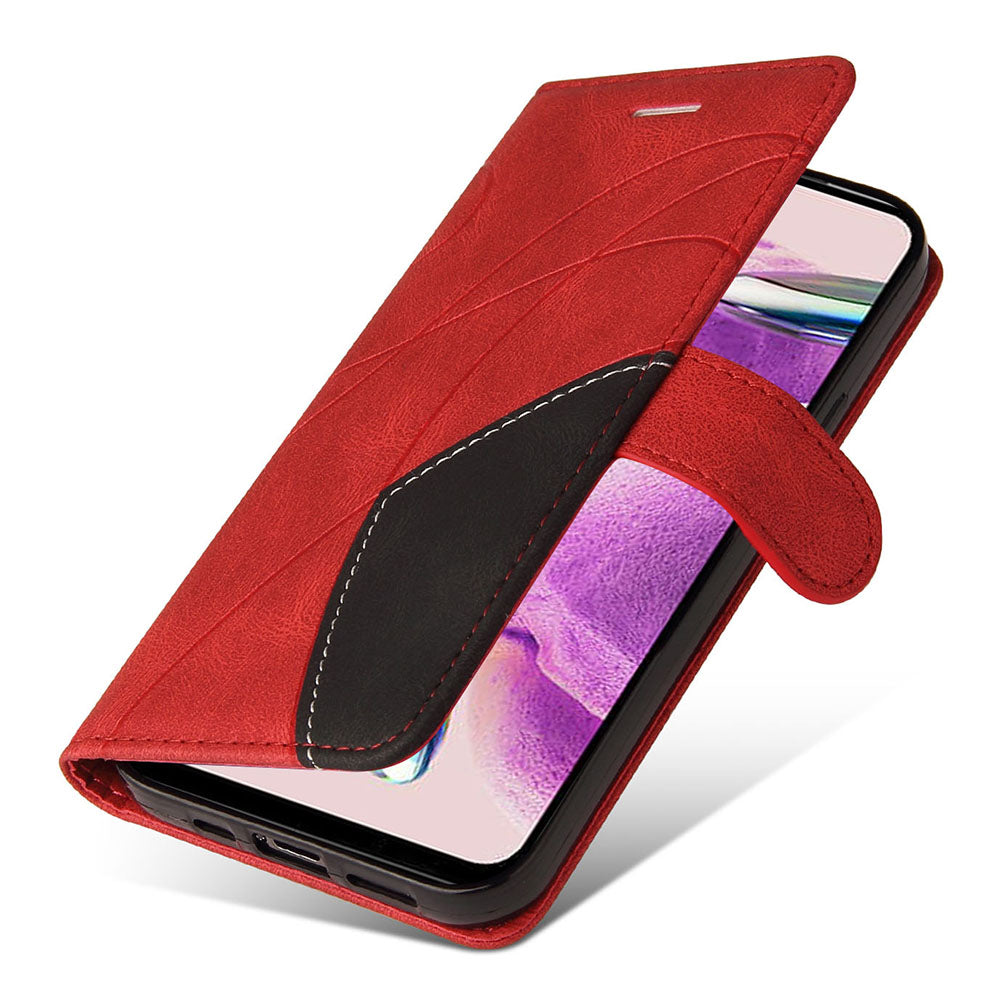 KT Leather Series-1 For Xiaomi Redmi Note 12S 4G / Note 11 4G (Qualcomm) / Note 11S 4G Color Splicing Leather Phone Case Wallet Stand Cover