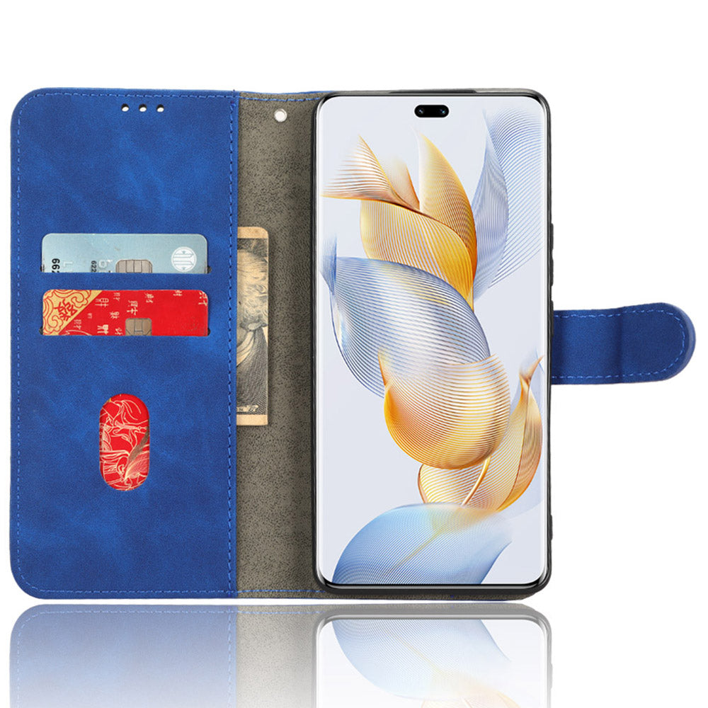 For Honor 90 Pro Wallet Flip Cover Folding Stand Shell Anti-Scratch Skin-touch PU Leather Cell Phone Case