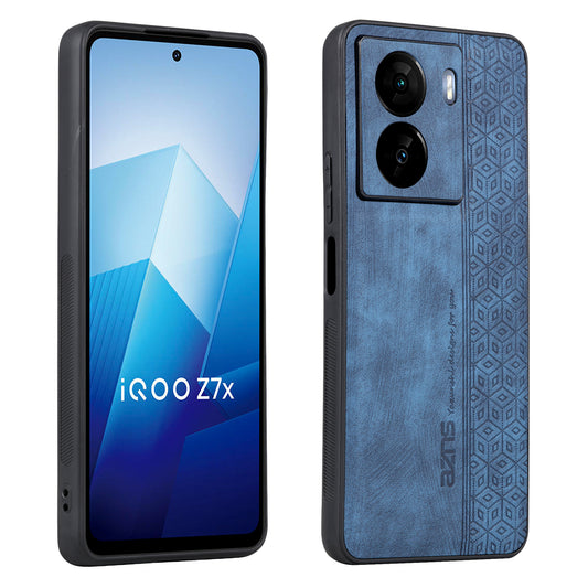 AZNS For vivo iQOO Z7 5G / Z7x 5G PU Leather+TPU Phone Case Imprinted Pattern Non-Slip Grip Cover