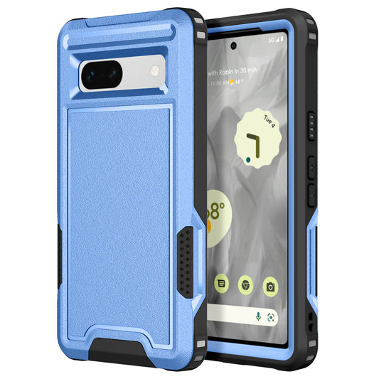 For Google Pixel 7a Rugged Hybrid Hard PC Soft TPU Phone Case Non-Slip Protective Cover