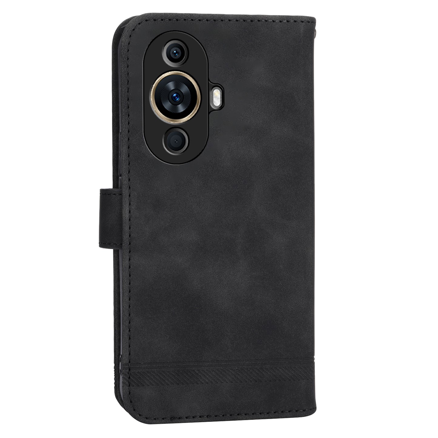 DIERFENG DF-03 Phone Case for Huawei nova 11 , Lines Imprinted Leather Wallet Flip Stand Cover