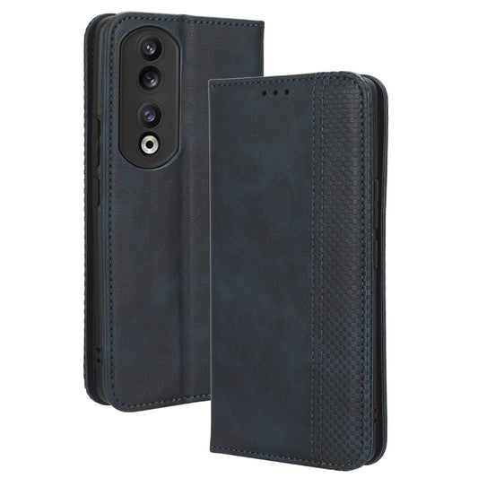 For Honor 90 Pro Wallet Anti-fall Retro Stand Mobile Phone Cover PU Leather Magnetic Case
